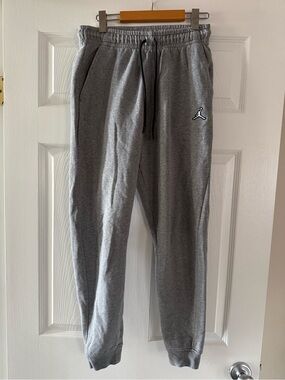 Jordan Grey Jumpman Fleece Joggers with Drawstring Small